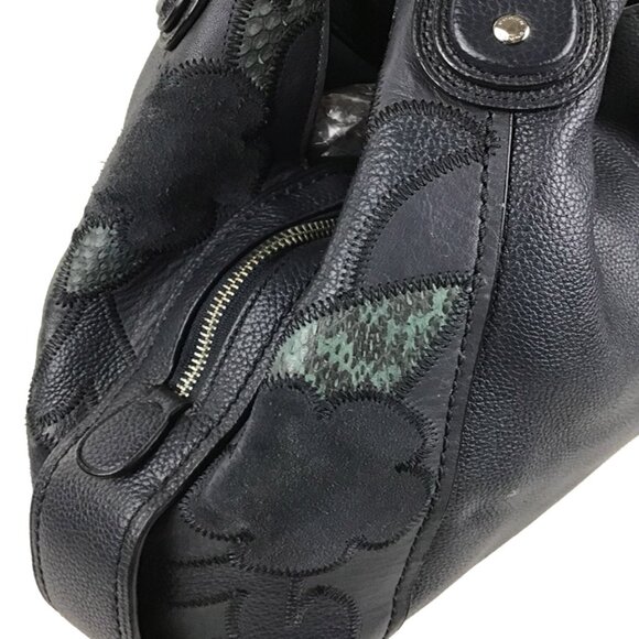 COACH EDIE Patchwork Tea Rose Shoulder Bag - Picture 3 of 11